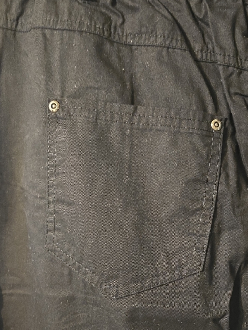 Basic Editions Black Button-Front Mini Skirt - Picture 3 of 8
